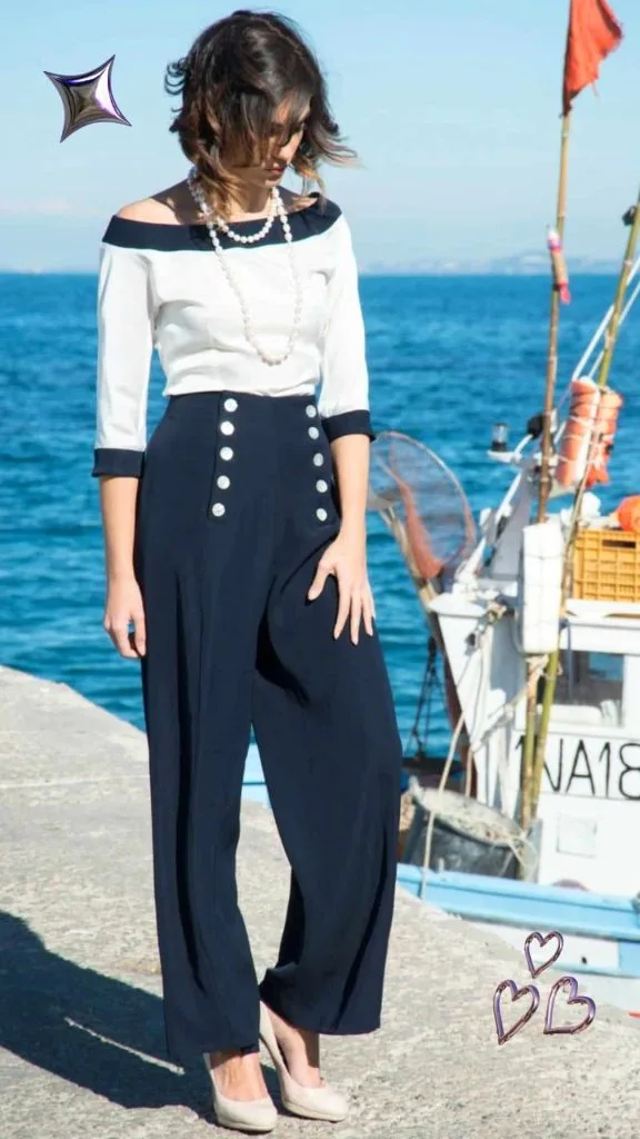 WHITE TOP and sailor pants