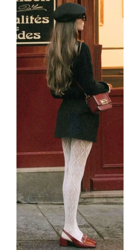 The classy patterned white tight