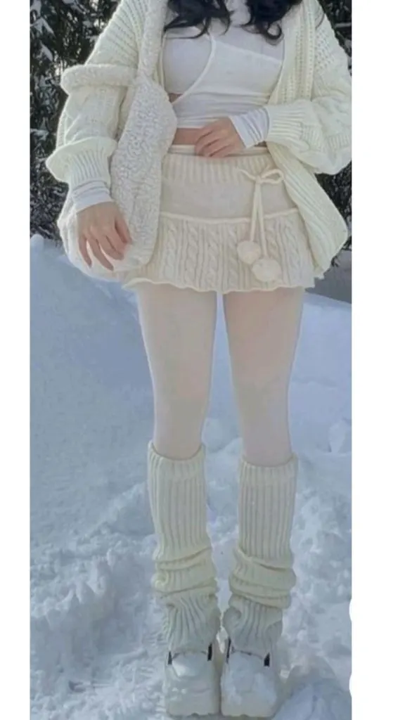 all white look white tights