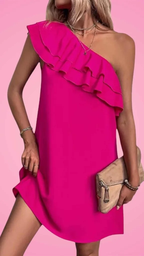 one shoulder dress for large bust