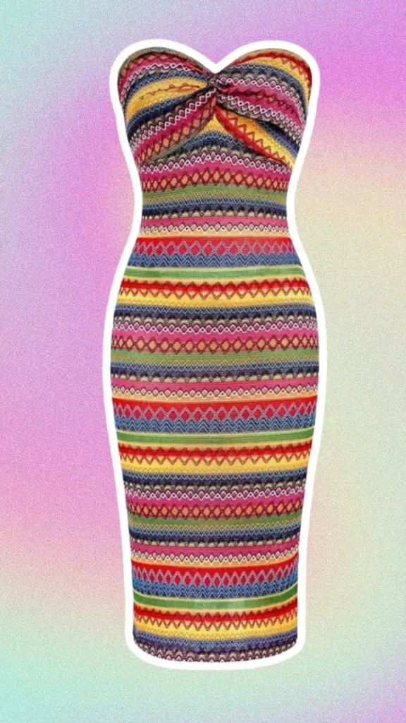 rainbow tube dress 