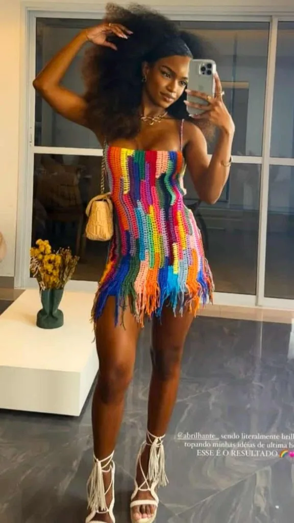 colourful dress black girl party 