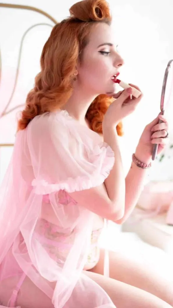 red phone vintage boudoir boudoir photography