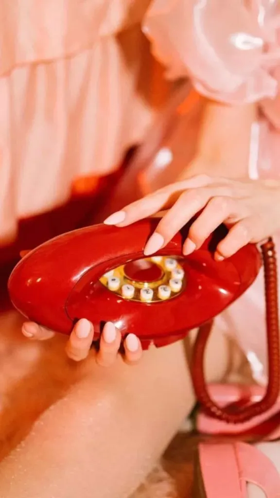 red phone vintage boudoir boudoir photography