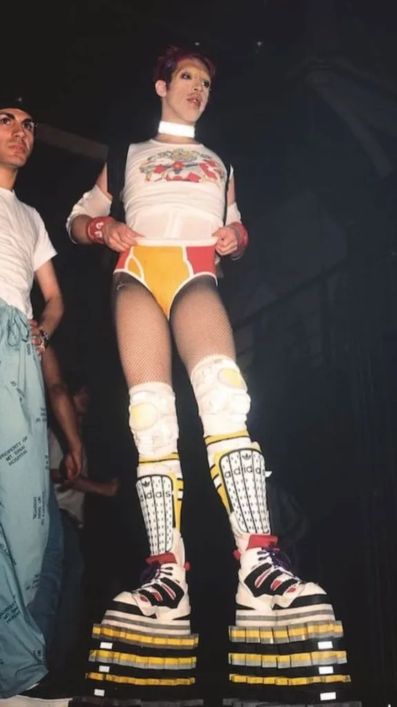 90s rave high platform shoes