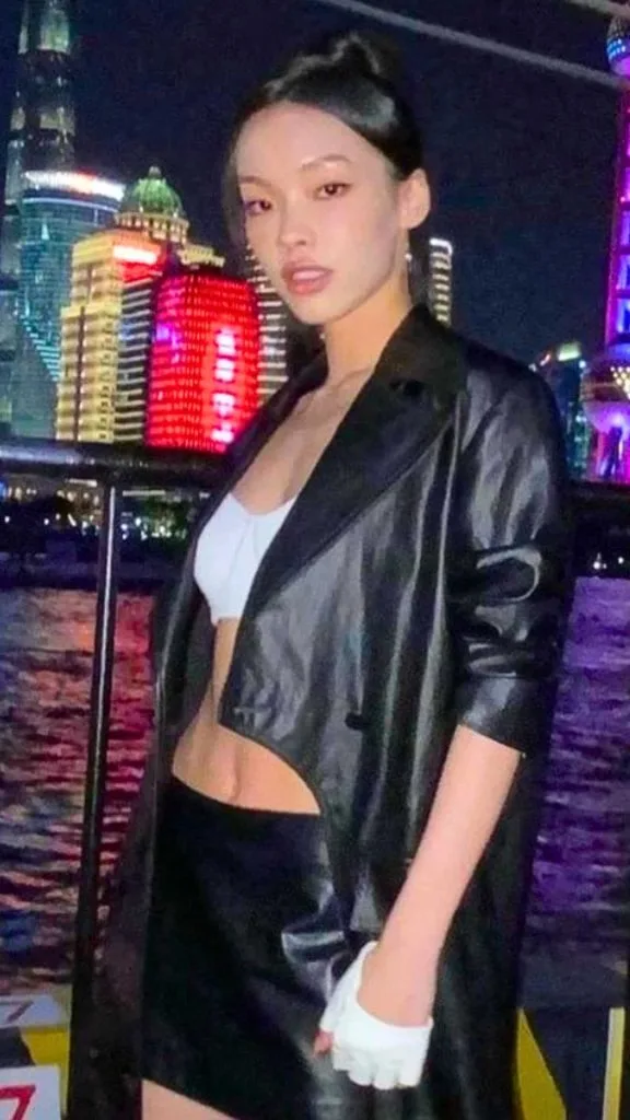 asian baby girl outfit ideas leather jacket