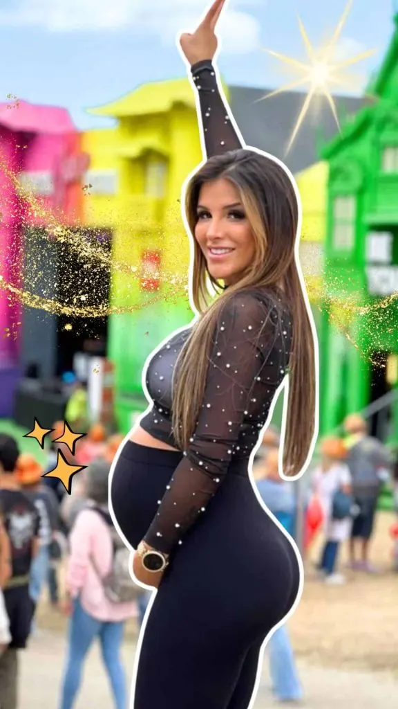 Pregnancy festival outfits sheer black top