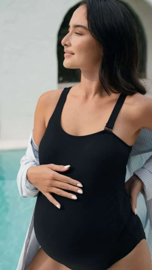 Pregnancy festival outfits black bodysuit