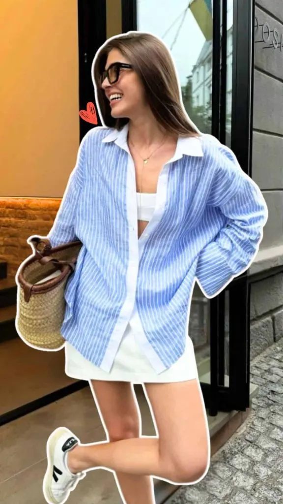 vertical striped shirt