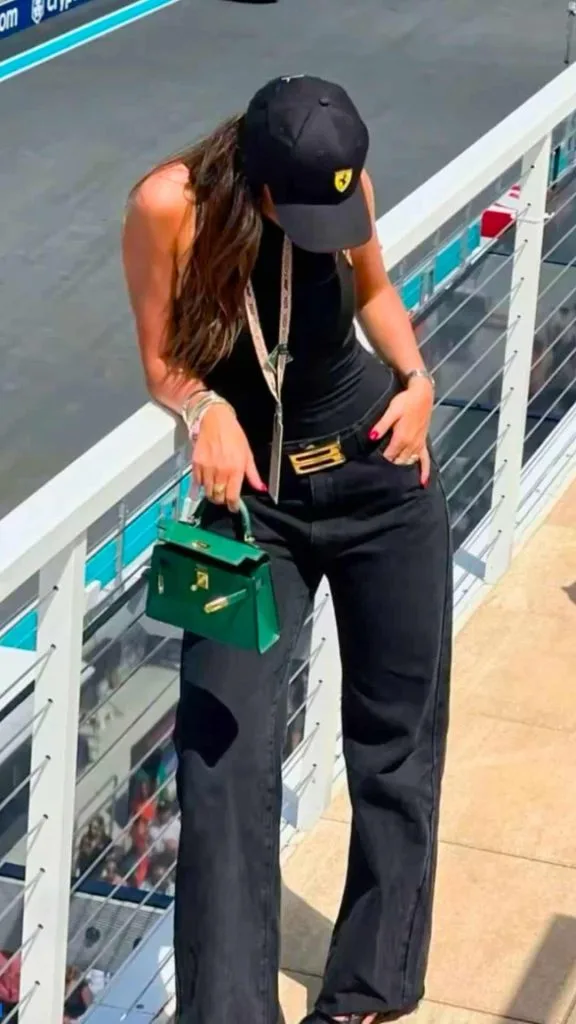 All black Ferrari outfit idea