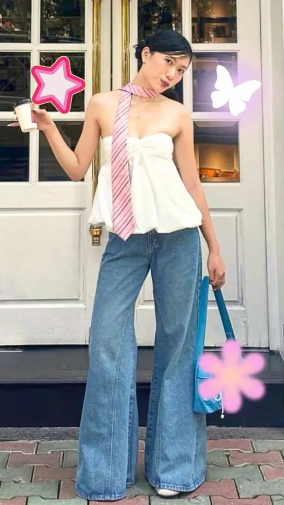 Aesthetic choker tube top