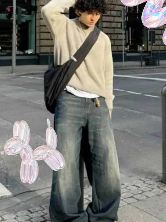 10 looks + tips to wear baggy sweatpants guys + look TALL