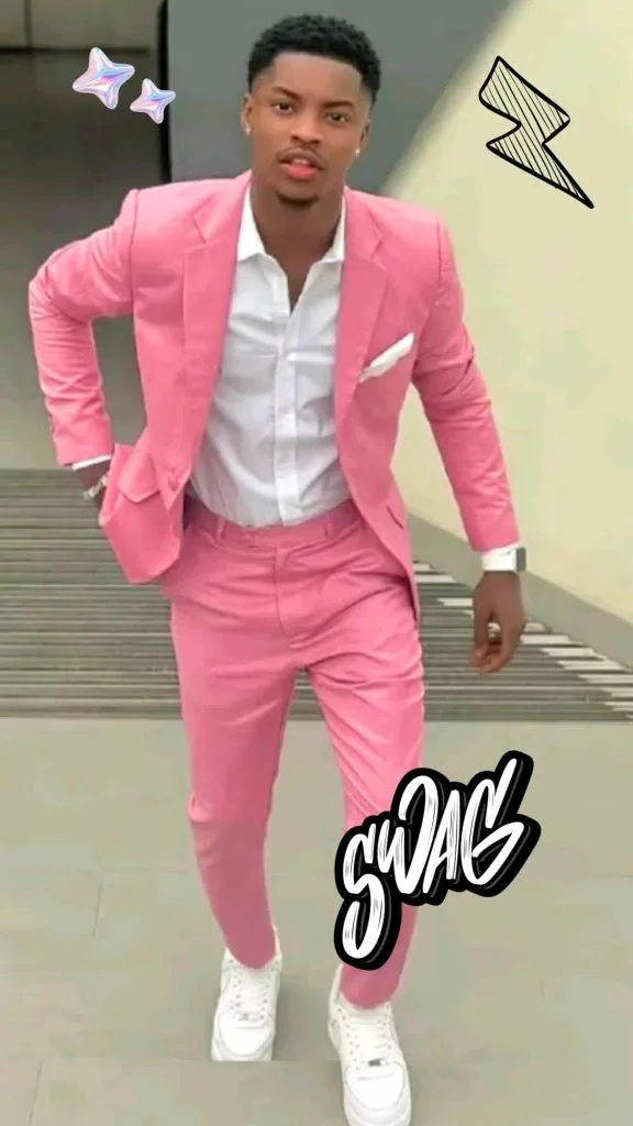 prom guy outfits pink suit