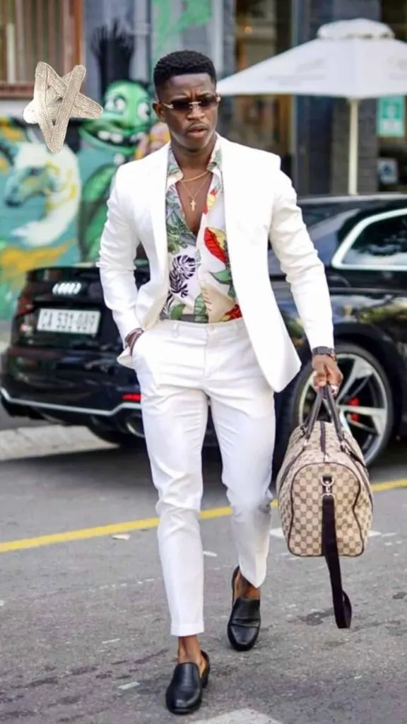 classy expensive outfits white suit