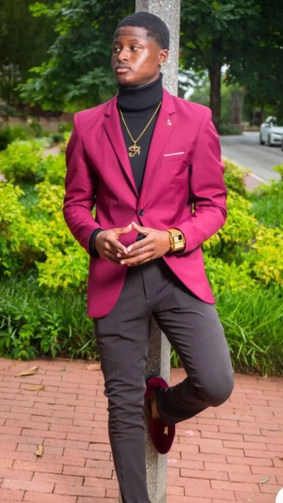 RED BLAZER outfit prom casual guys