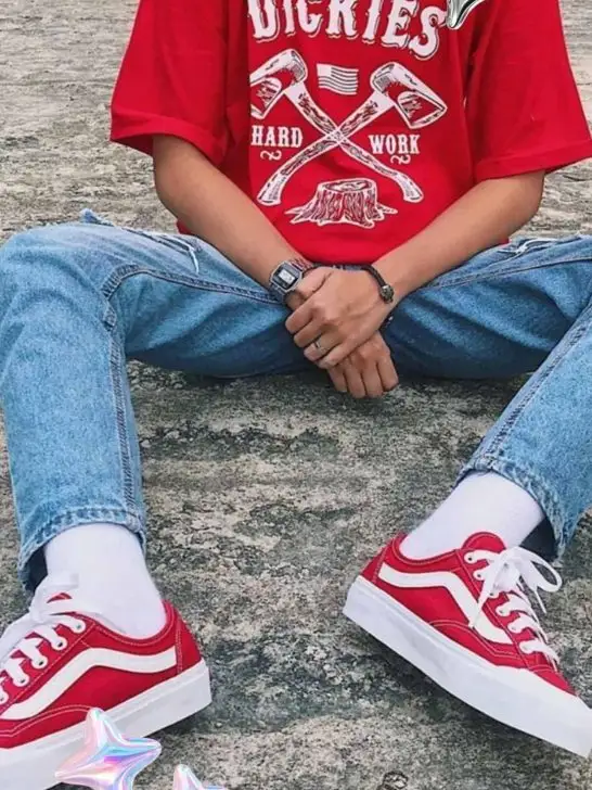 10 red Vans outfits for guys + styling tips!