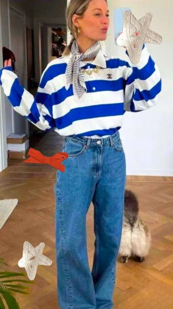 casual rugby jersey outfit ideas and scarf