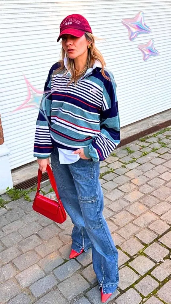 white shirt and rugby jersey