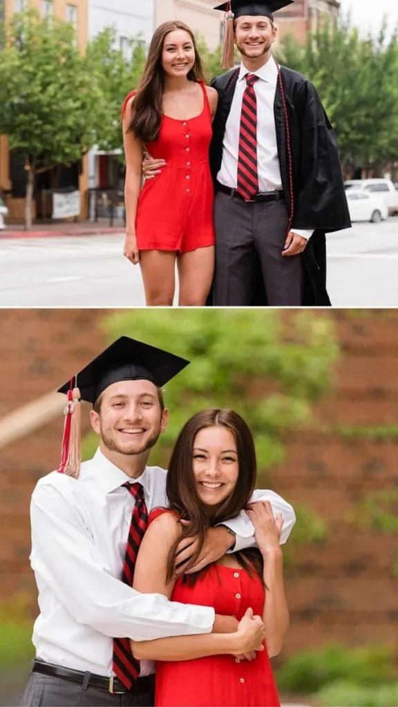 couple graduation outfit matching