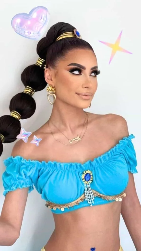 Arabian nights party hairstyle