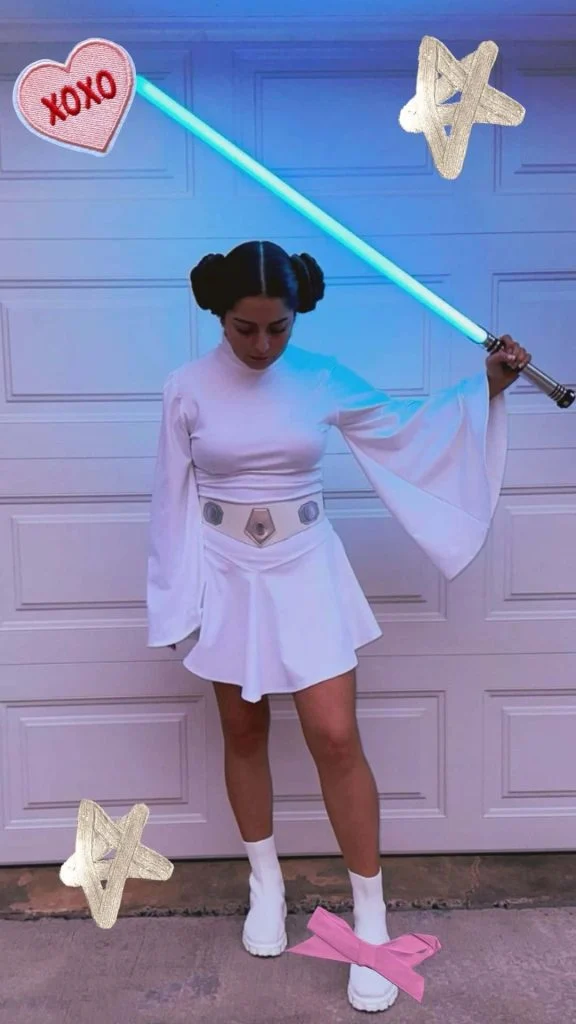 Princess Leia costume rave party