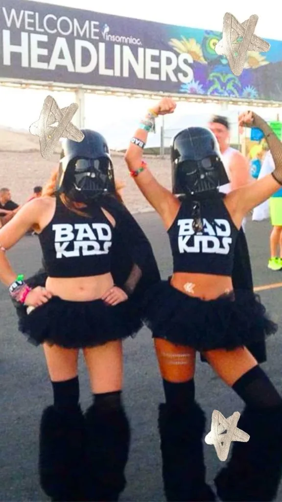 Darth Vader costume rave party
