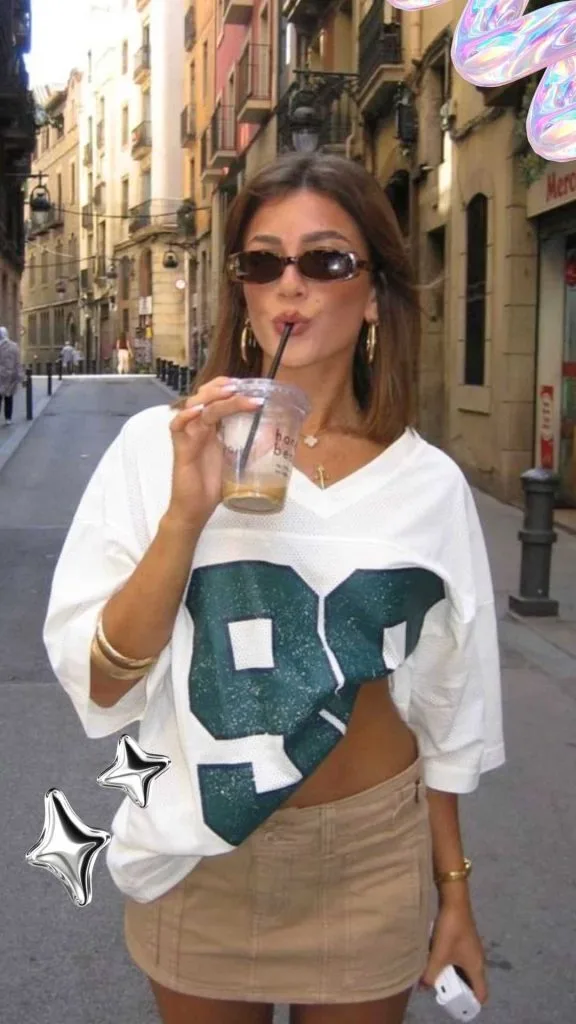 cropped jersey summer baddie outfits