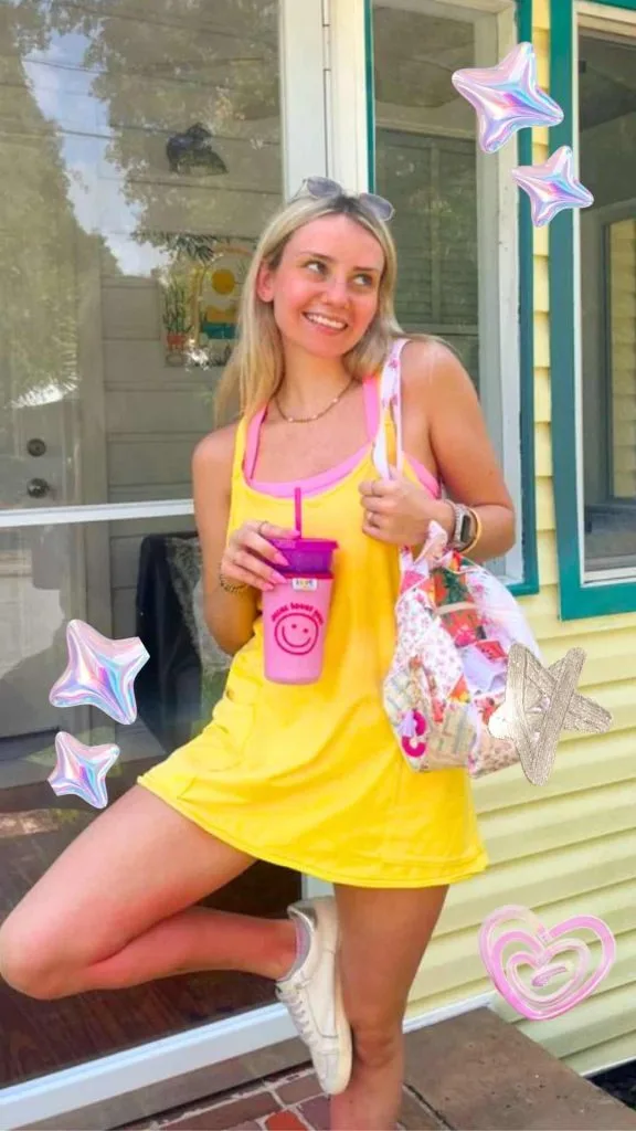 tiki party outfit vibrant dress tropical