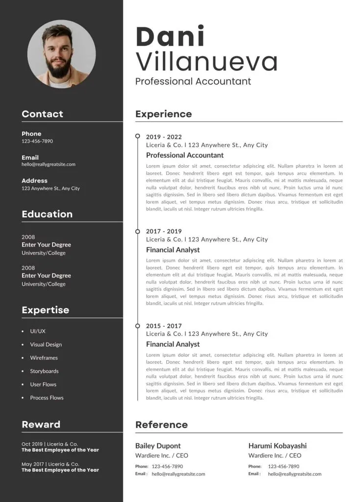CV resume template download