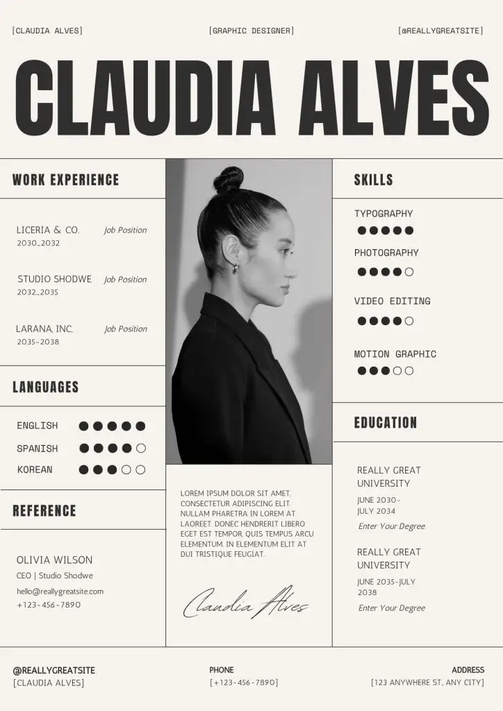 CV resume template download
