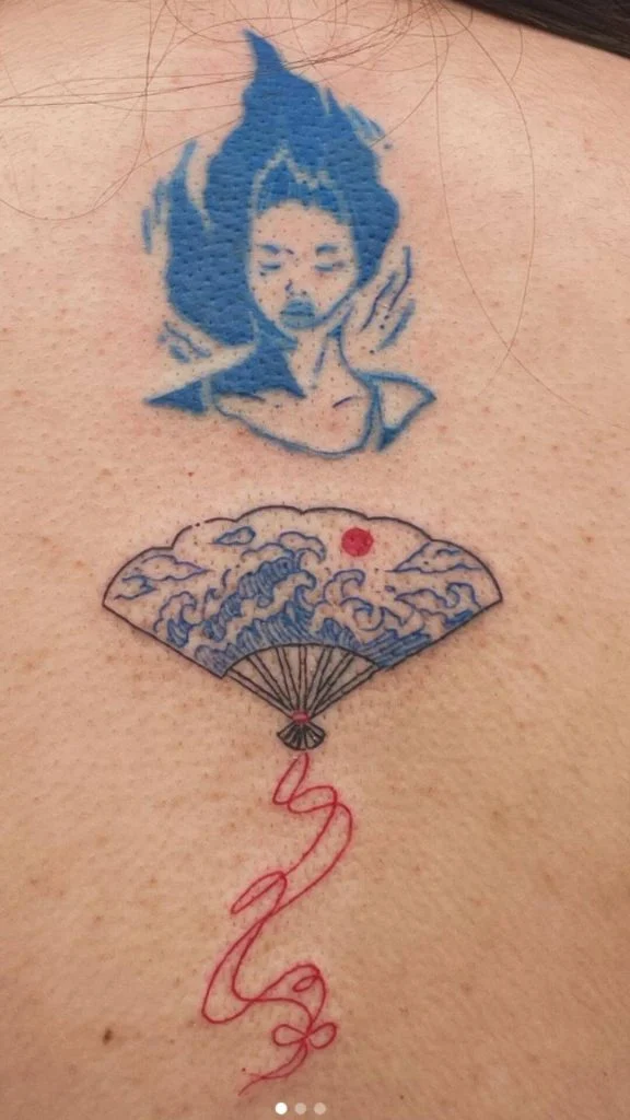Japanese fan tattoo 