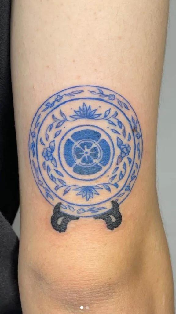 Chinese Style Tattoos  blue-and-white porcelain