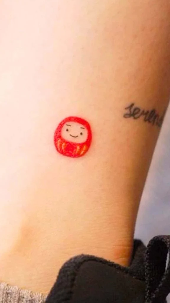 Kawaii Daruma tattoo