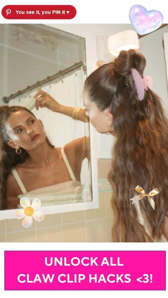 claw clip hairstyles long hair