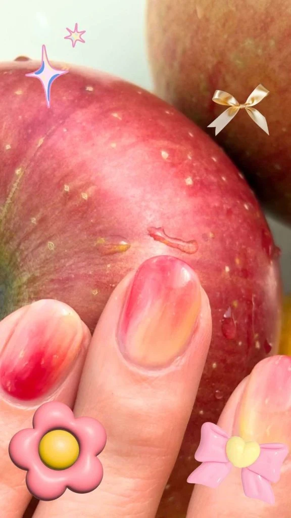 Korean Style Nails aesthetic fruit