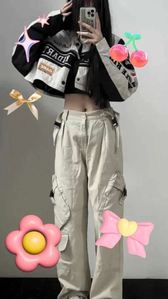 asian high street fashion biker jacket