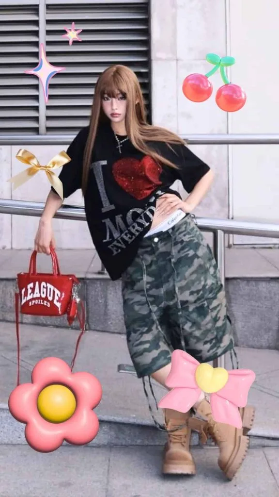 Asian high street fashion baggy pants
