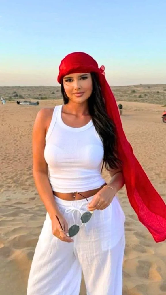 white outfit sahara desert