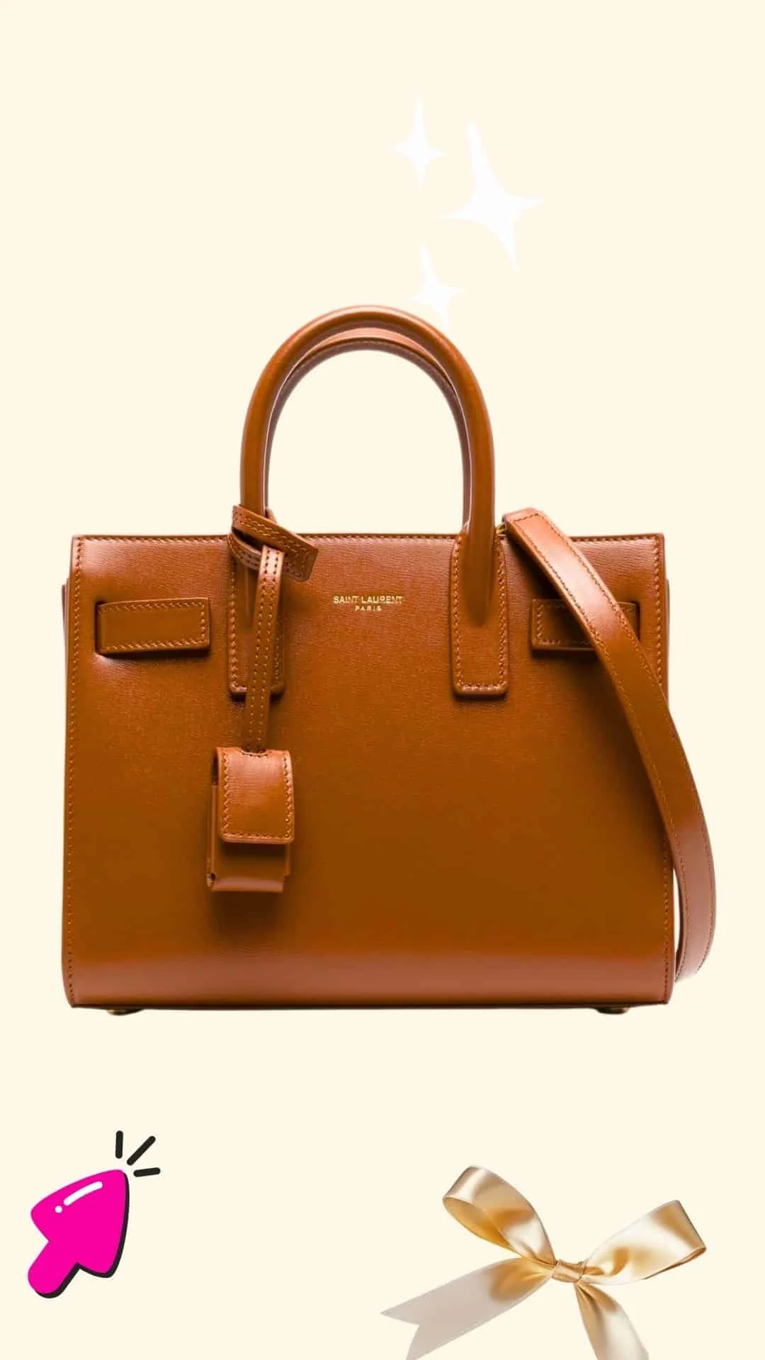 SAC DE JOUR IN SMOOTH LEATHER - BABY in Beige | Saint Laurent | YSL EN-US