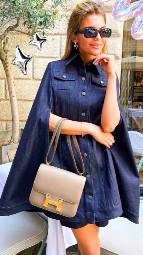 Hermes beige Constance bag outfit