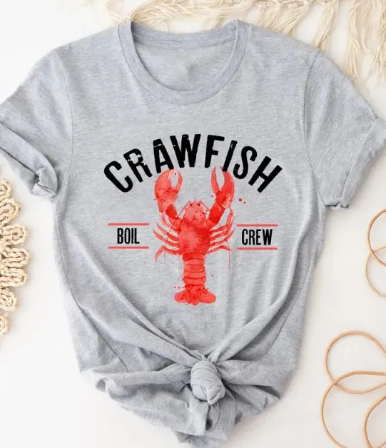 crawfish tee etsy cute