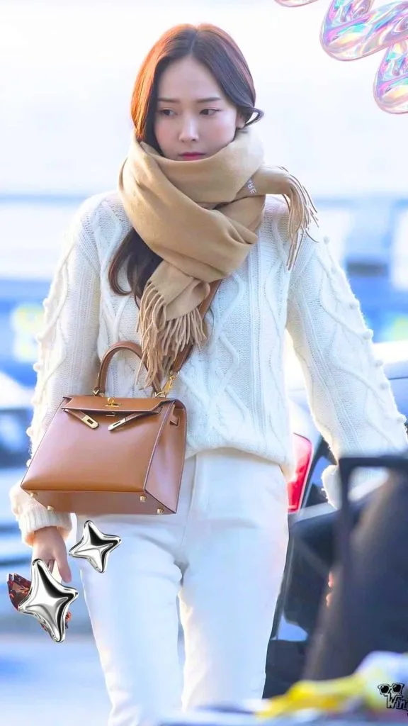 winter hermes kelly outfit