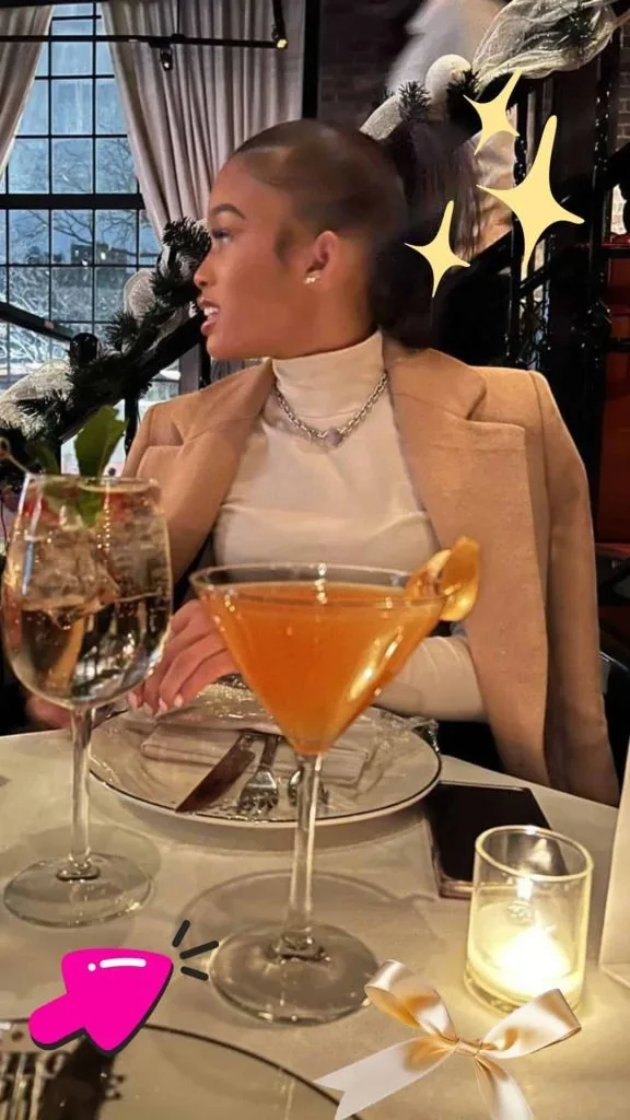 black girl Michelin restaurant outfit