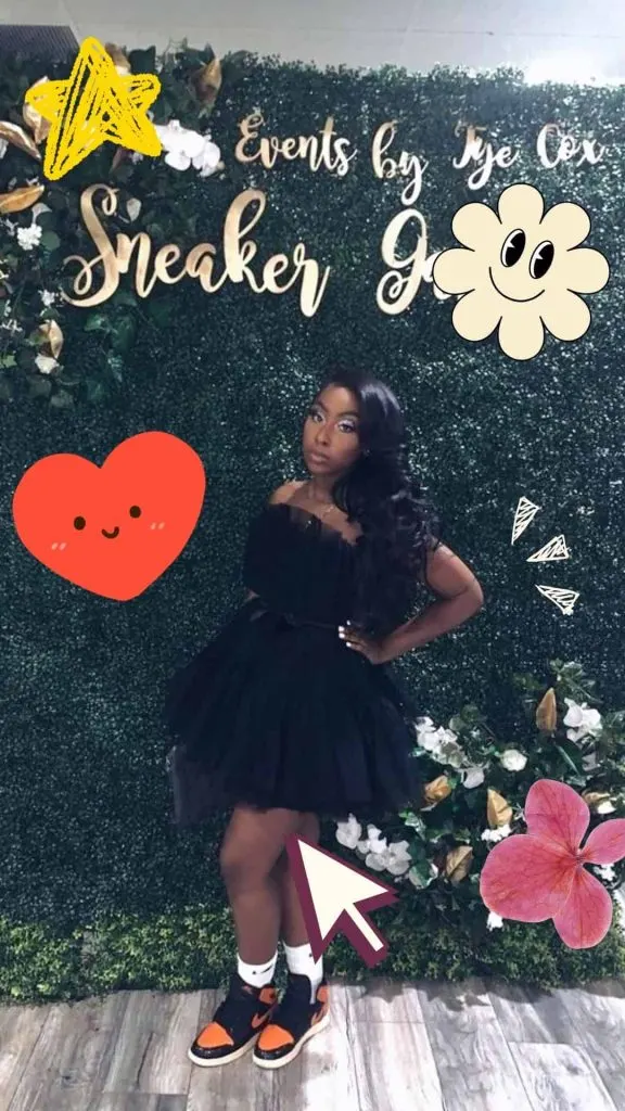 black women sneaker ball outfit ideas tulle dress