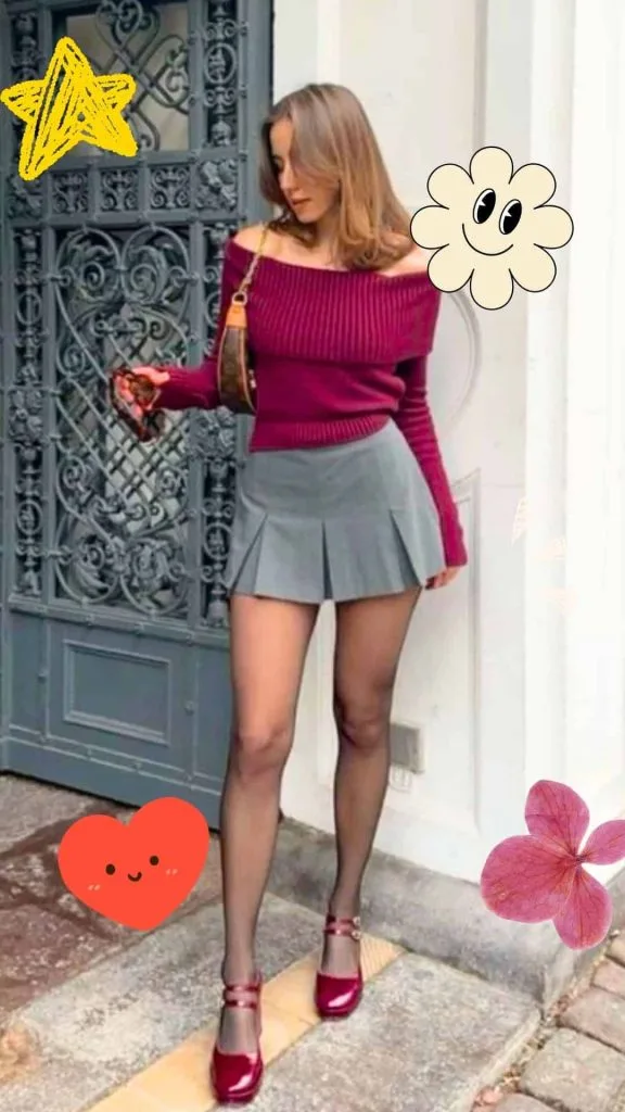 winter date cute outfits black sheer tights