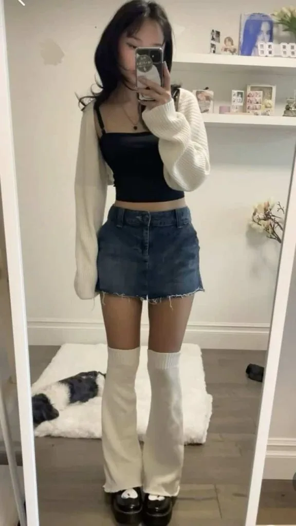 acubi outfits knee high socks