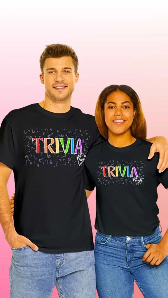 colorful Trivia tee