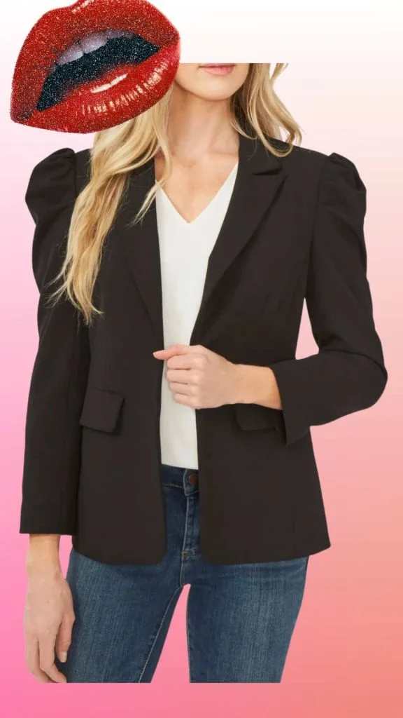 puffy sleeve blazer for large bust