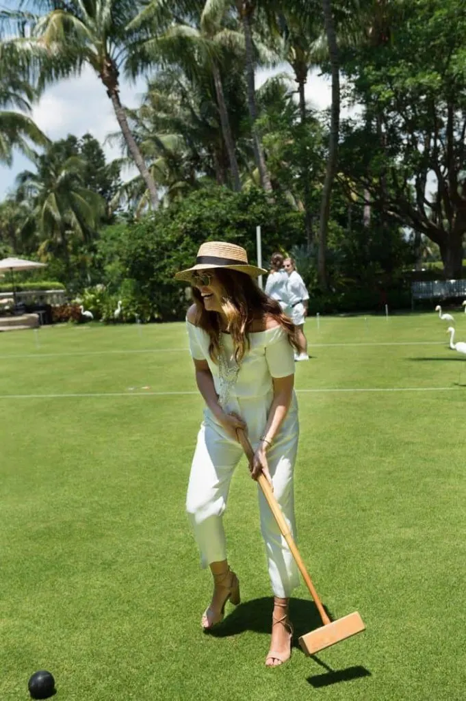 preppy Croquet Party all-white outfit