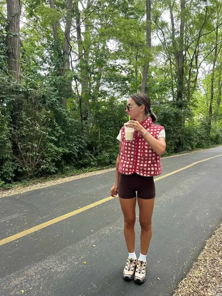 hiking outfit biker shorts women